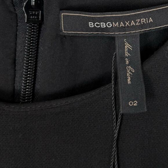 BCBG MaxAzria Womens Madalyn Mini Dress Polyester Rayon Stretch Black Size 2 - Picture 4 of 13